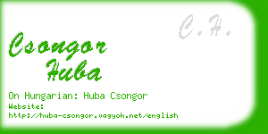 csongor huba business card